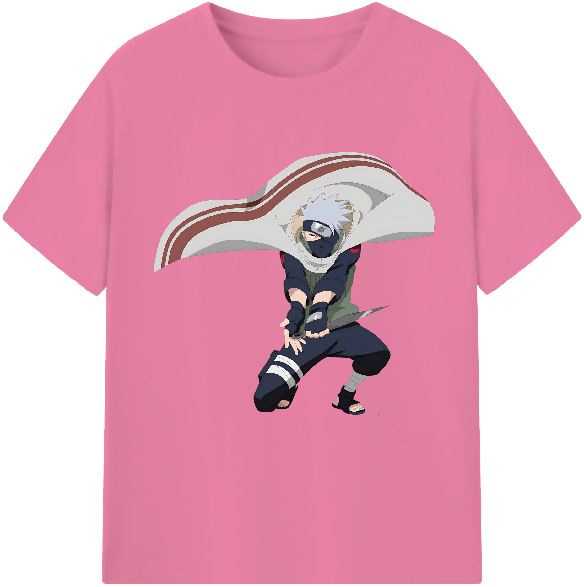 NARUTO -ナルト- はたけ カカシ Hatake Kakashi 綿100％半袖Tシャツ（フロントプリント）
